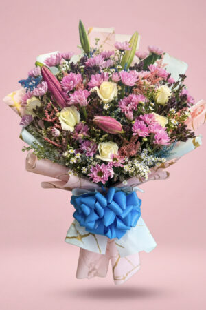 Blushing Lily & Rose Delight