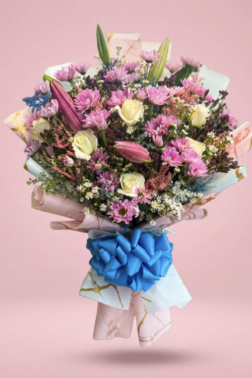 Blushing Lily & Rose Delight