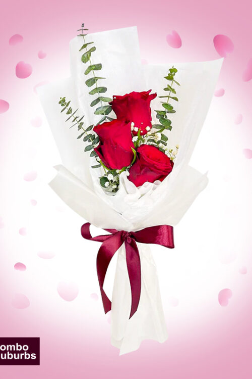 Triple Romance: Classic Red Rose Trio