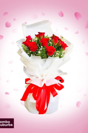 Classic Devotion: Red Roses & Baby's Breath