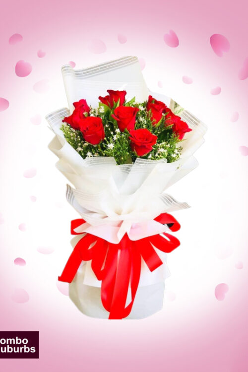 Classic Devotion: Red Roses & Baby’s Breath